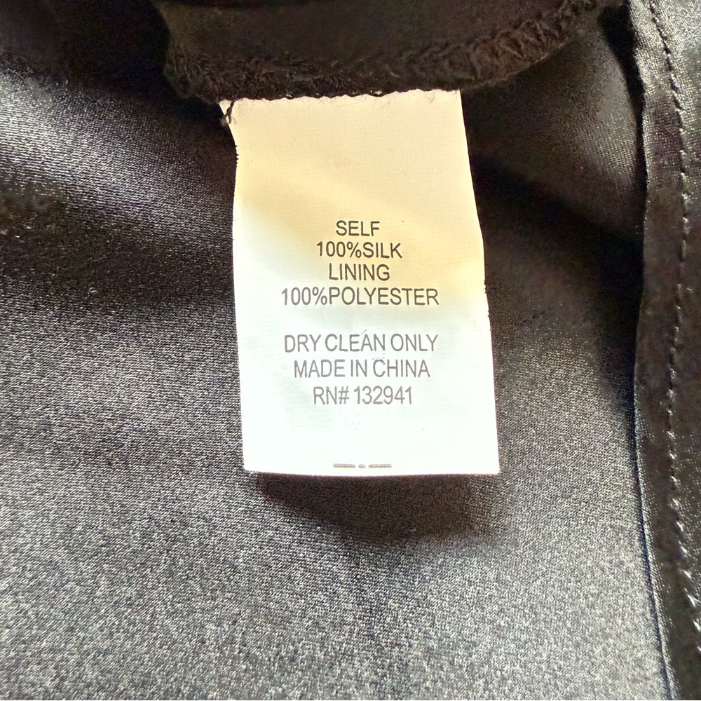 Amanda Uprichard 100% Silk Black Cocktail Evening Dress Minimalist Size M - Picture 13 of 13